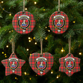 Monypenny Tartan Crest Christmas Ceramic Ornament